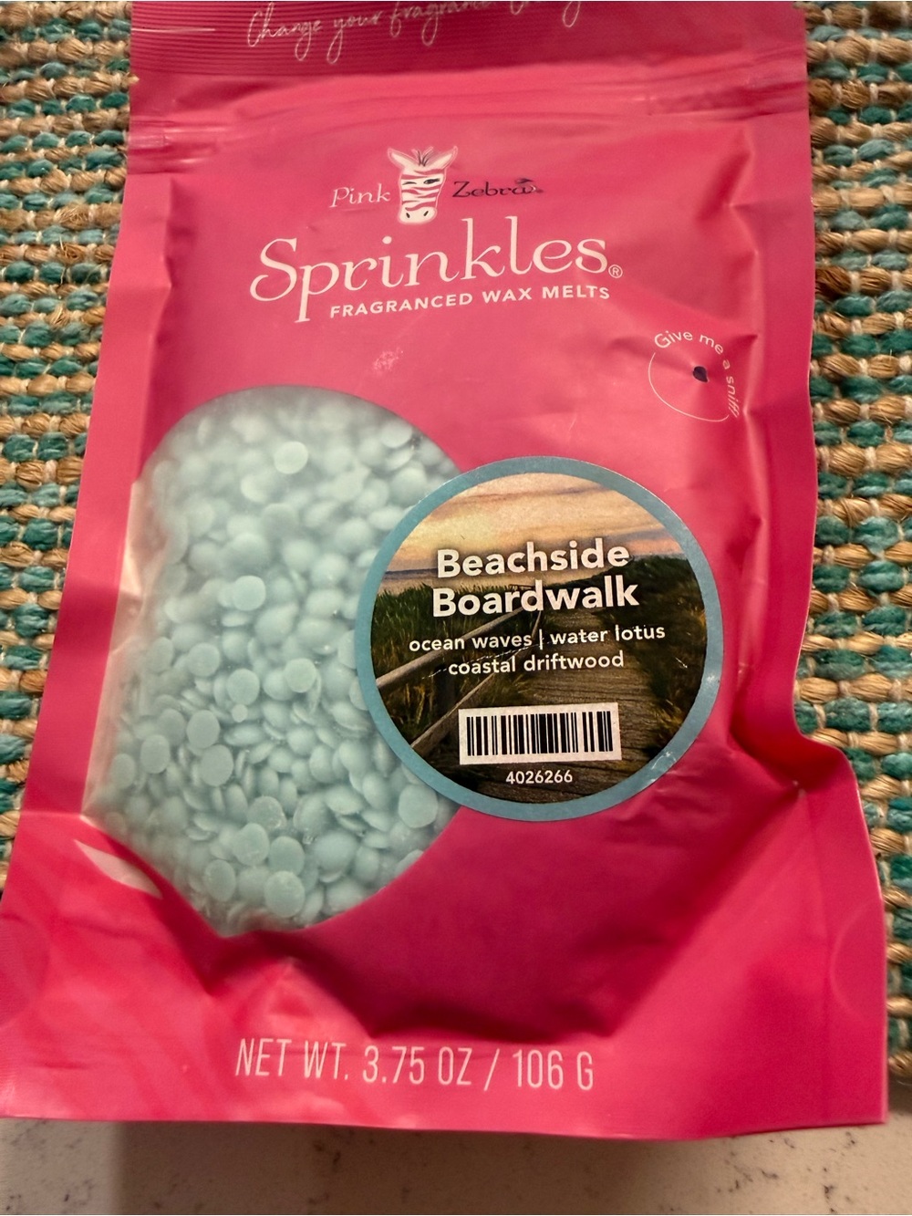 Pink Zebra Sprinkles Beachside Boardwalk Wax Melts - Pink & Blue